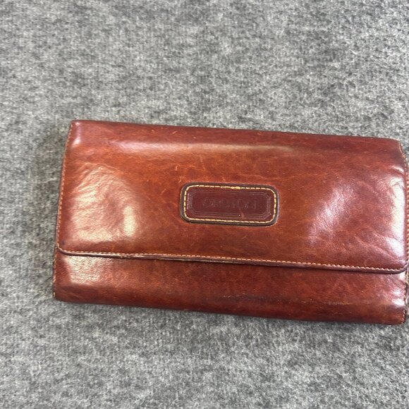 Vintage Oroton Brown Leather Wallet Trifold Made in Australia - Picture 1 of 9